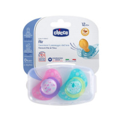 Chicco Chupete Air Caucho Rosa 12M+ 2 Uds.