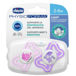 Chupete Chicco Physio Light Rosa 2-6M 2U