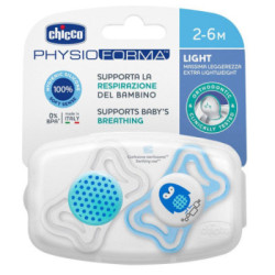 Chupete Chicco Physio Light Azul 2-6M 2U