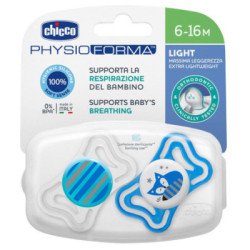 Chupete Silicona Chicco Physio Light Ortodontico Azul 6-16 M 2 U