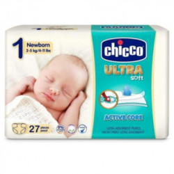 Pañales Ultrasoft Newborn 2-5 Kg 27Ud