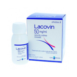 Lacovin 50 mg/ml solucion cutanea 4 frascos 60 ml